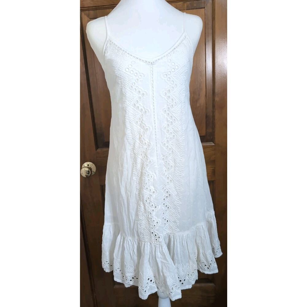 House Of Harlow 1960 NWT Women’s S White Eyelit Midi Sundress Cottage Core (1246
